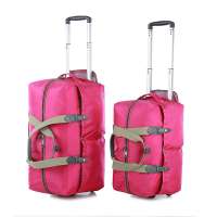 Latest carry-on duffle trolley bag folding travel bags luggage rolling wheels for men and women